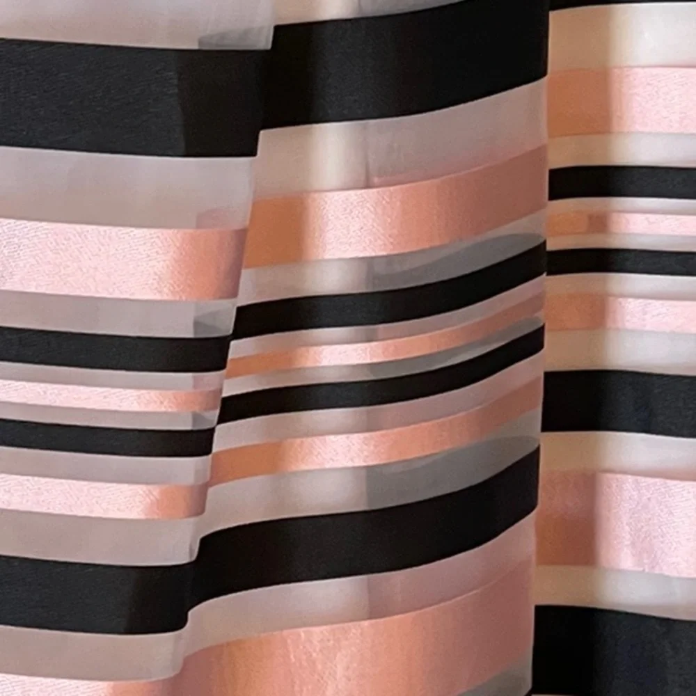 Pink Tartan Satin Stripe Full Skirt - Picture 8 of 13